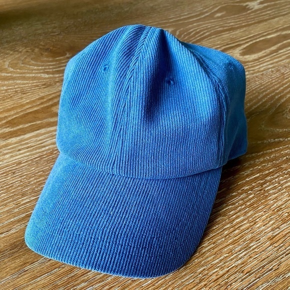 Blue Corduroy Baseball Hat Women Fall Fashion Must Have Cap Adjustable - Picture 1 of 5
